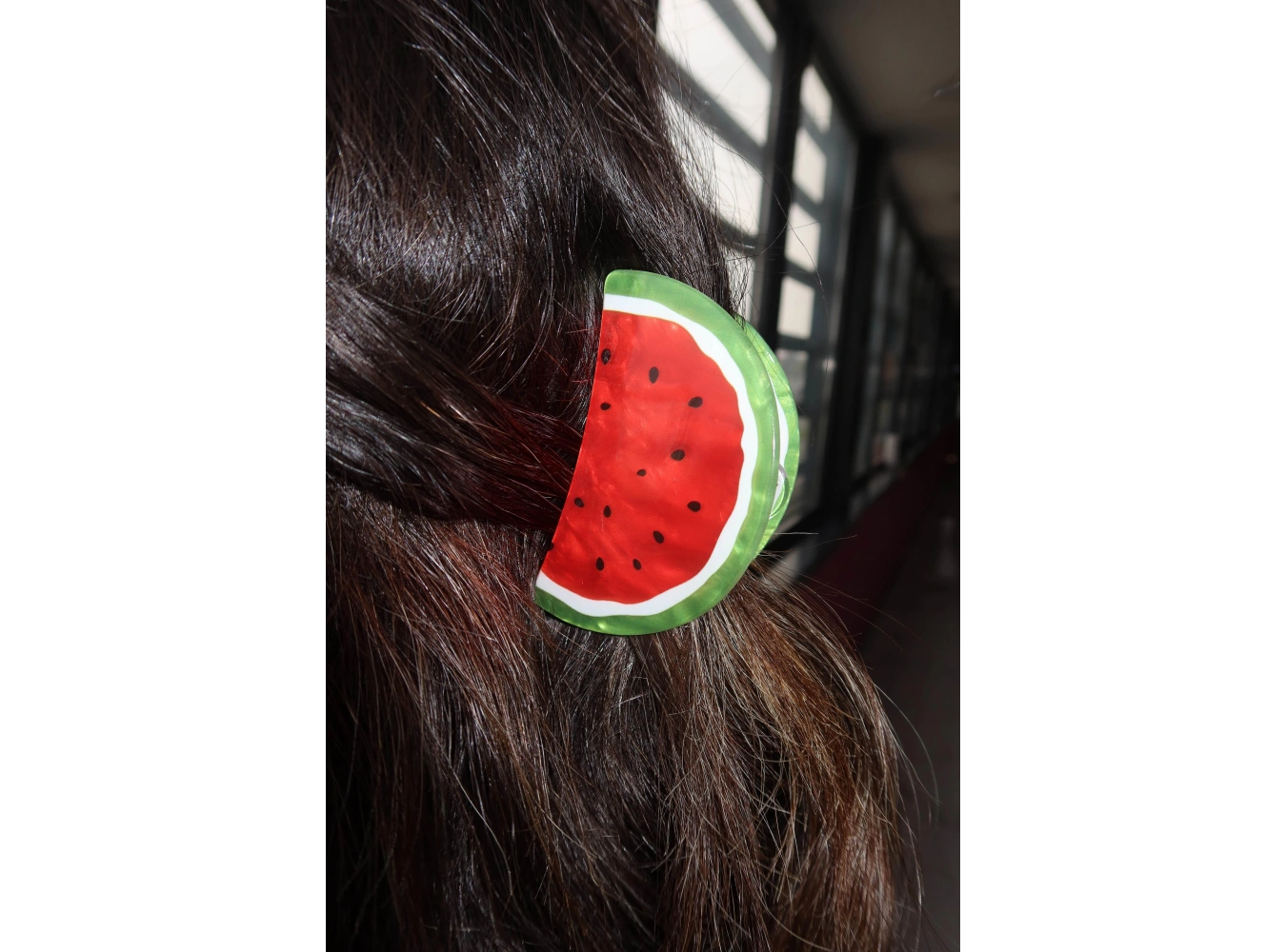 Karışık Renk Karpuz Figürlü Kemik Mandal Toka