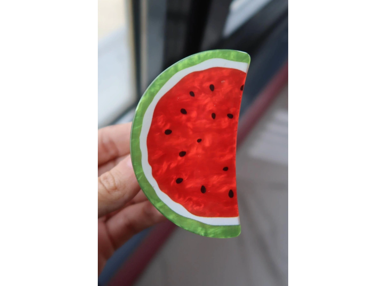 Karışık Renk Karpuz Figürlü Kemik Mandal Toka