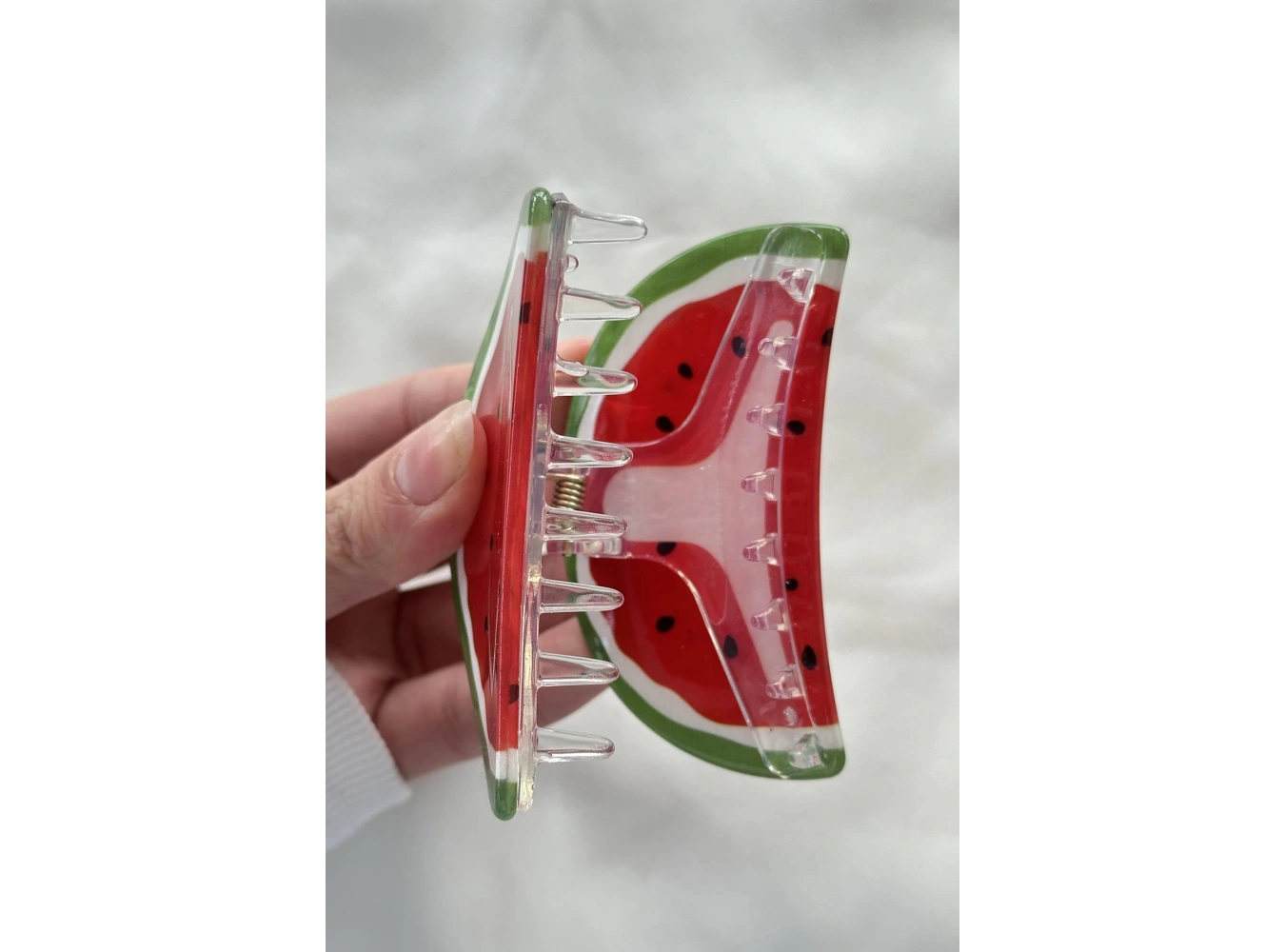 Karışık Renk Karpuz Figürlü Kemik Mandal Toka