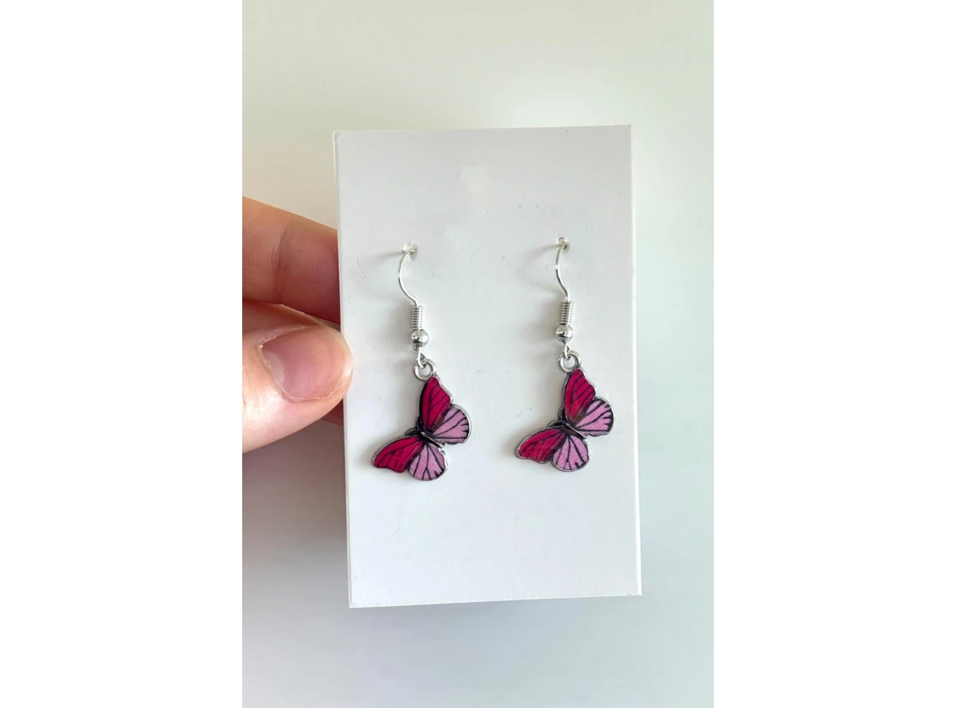 Karışık Renk Kelebek Figürlü Çocuk Küpe (Çift)