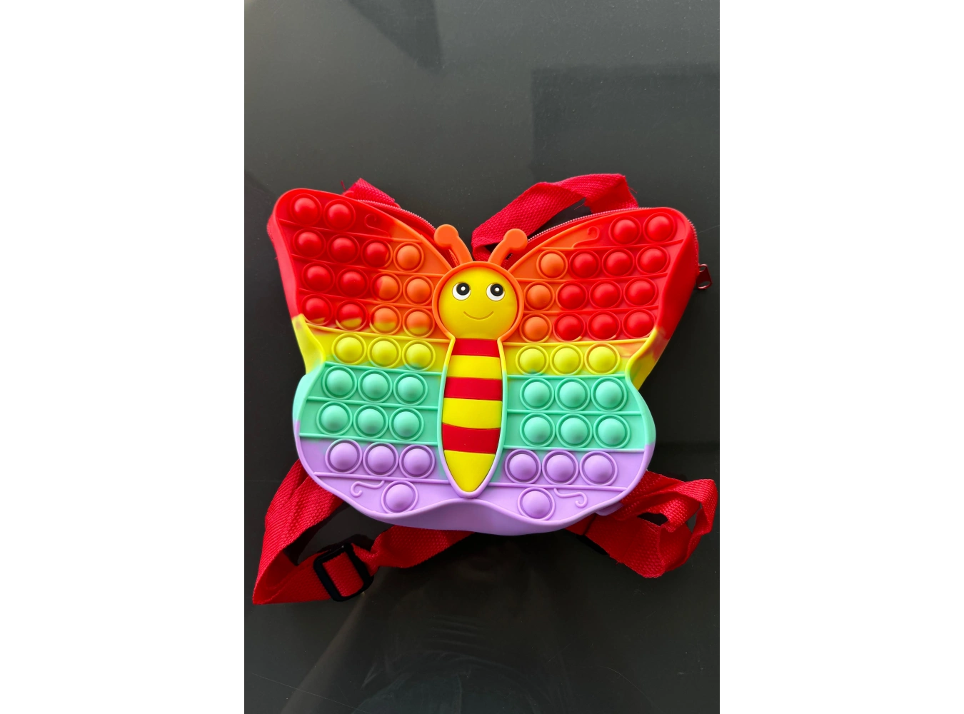 Karışık Renk Kelebek Figürlü Popit Çocuk Sırt Çantası