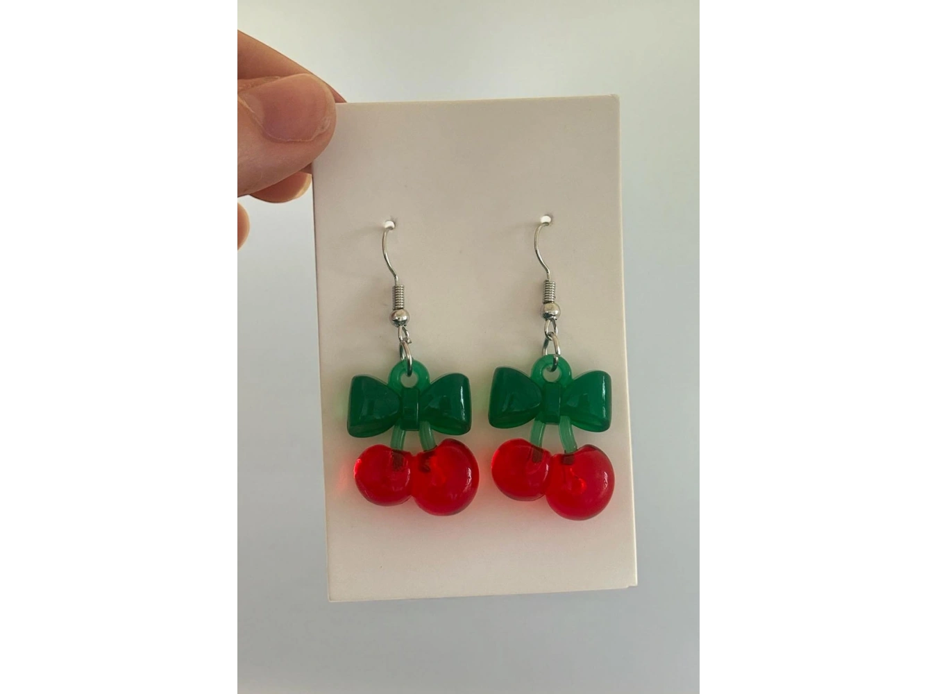 Karışık Renk Kiraz Figürlü Çocuk Küpe (Çift)