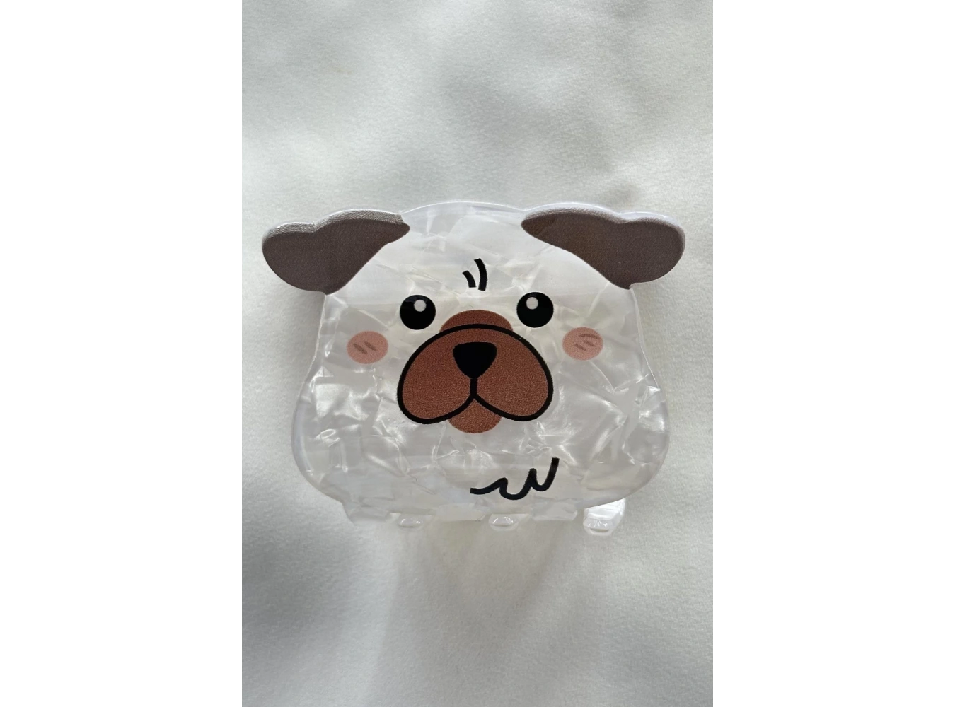 Karışık Renk Köpek Figürlü Kemik Mandal Toka