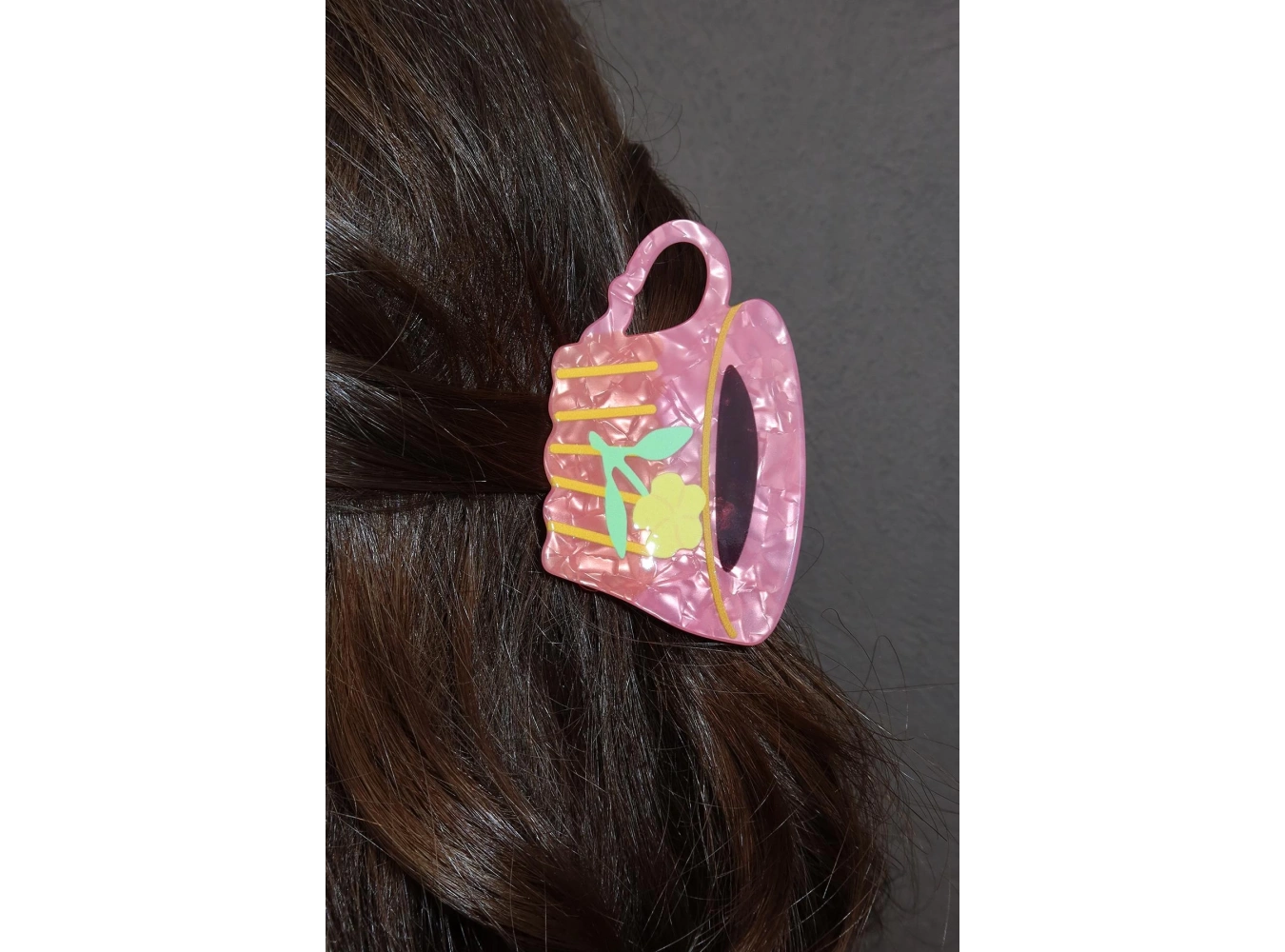 Karışık Renk Kupa Figürlü Kemik Mandal Toka