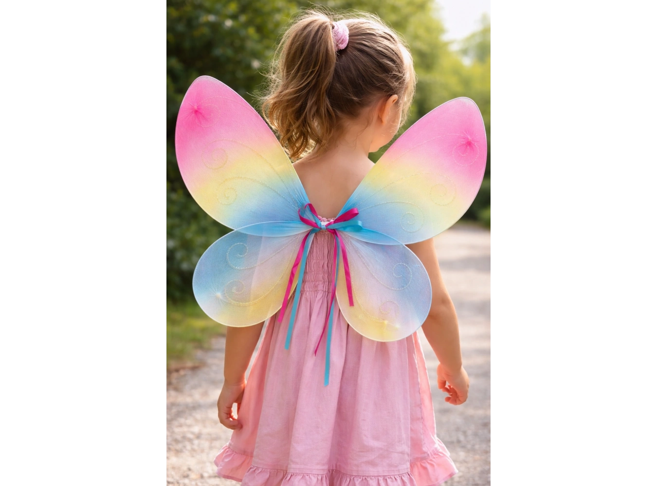 Karışık Renk Kurdele Detaylı Kanat