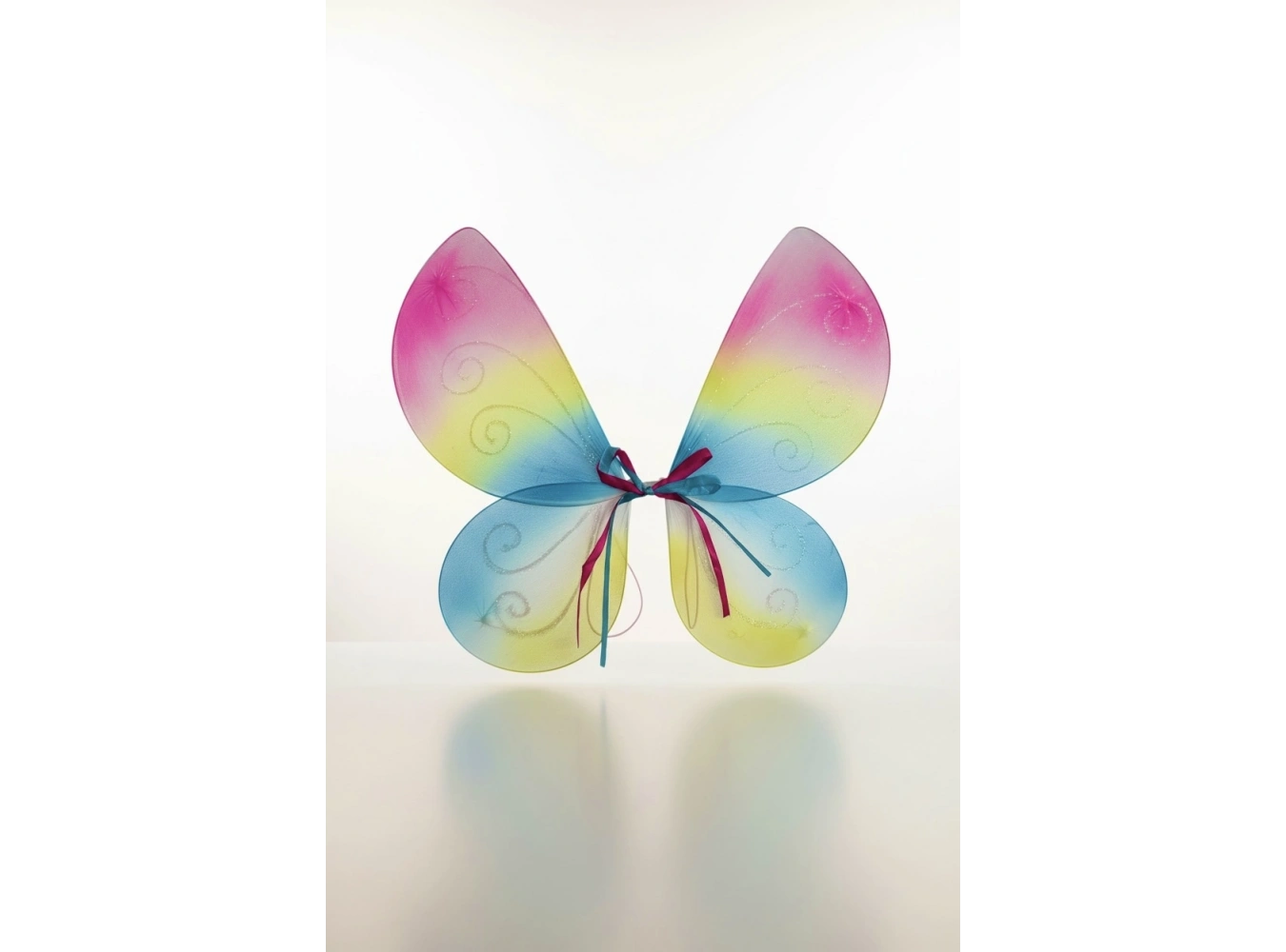 Karışık Renk Kurdele Detaylı Kanat