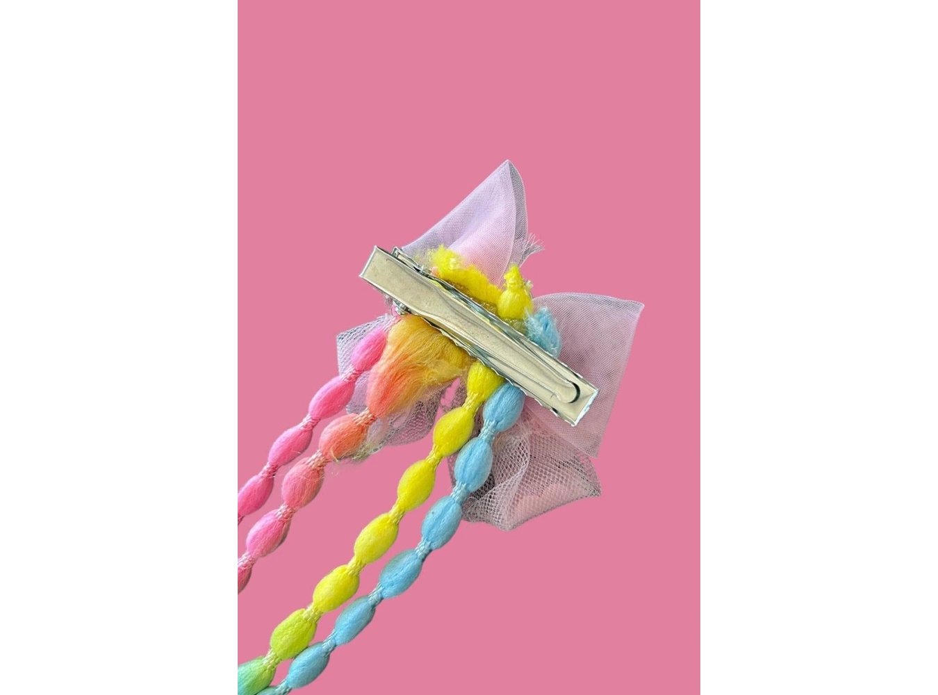 Karışık Renk Kurdele Figürlü Sallantılı Çocuk Yan Toka