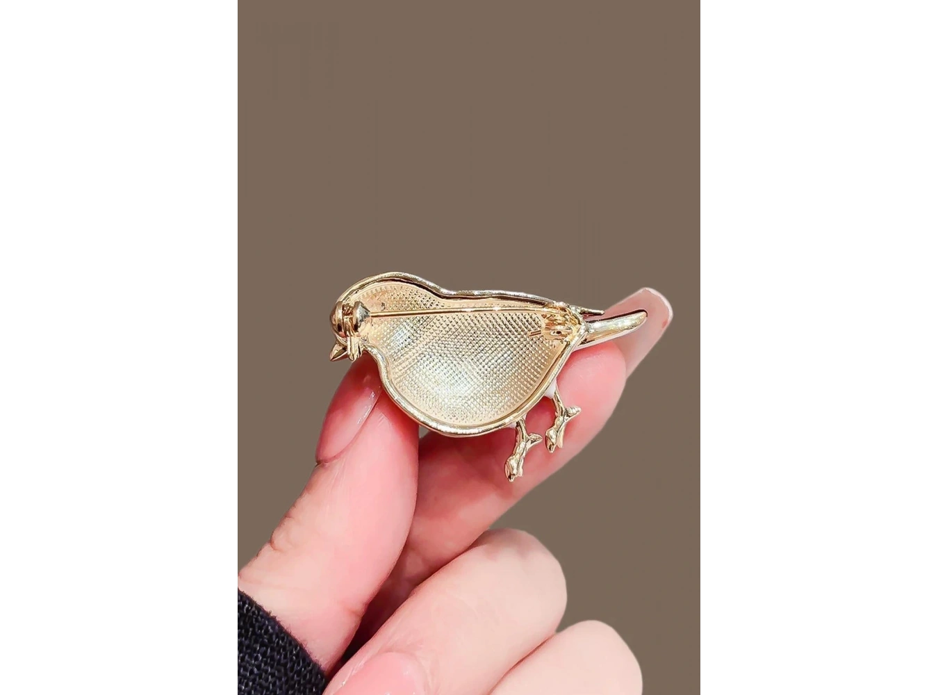 Karışık Renk Kuş Figürlü Broş