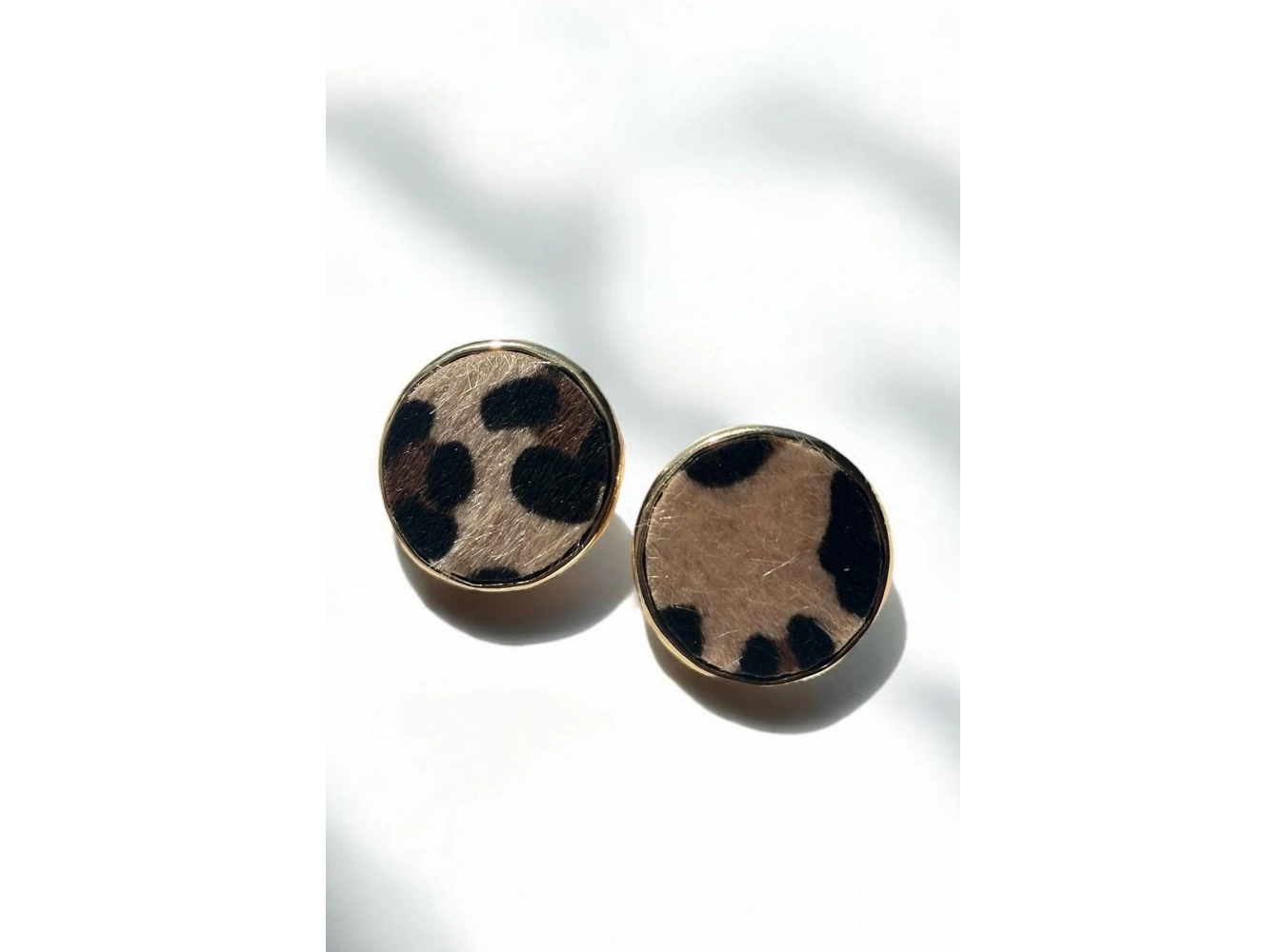 Karışık Renk Leopar Desenli Küpe (Çift)