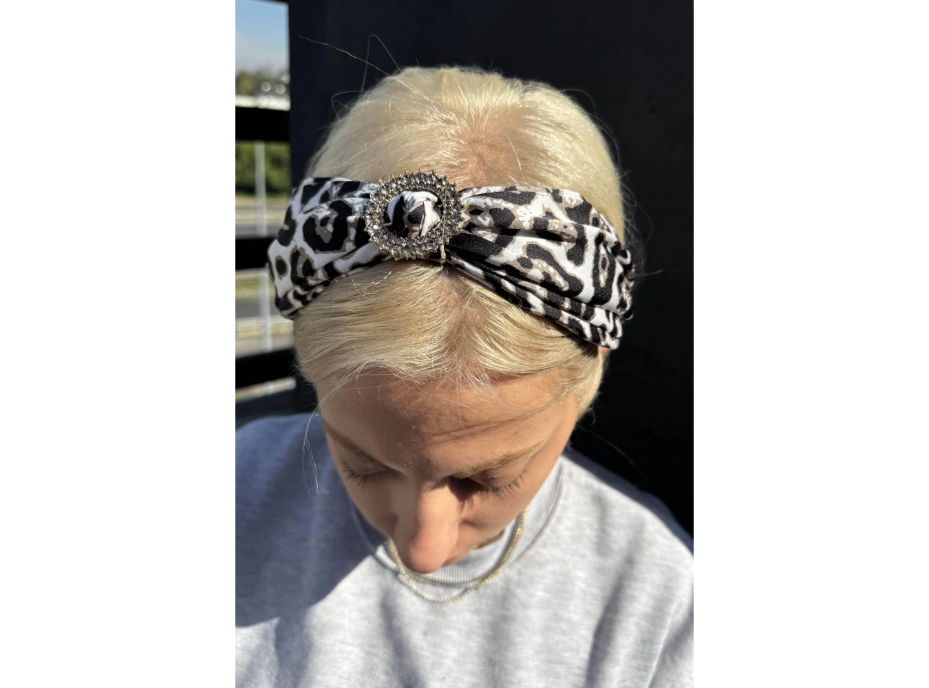 Karışık Renk Leopar Desenli Taç