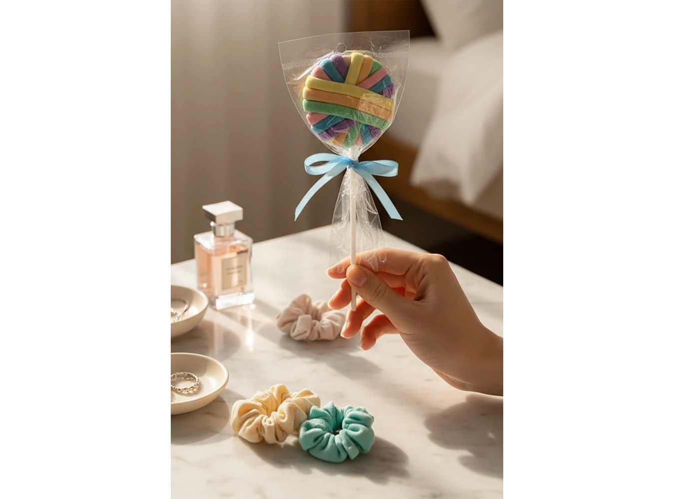 Karışık Renk Lolipop Figürlü Lastik Toka Set