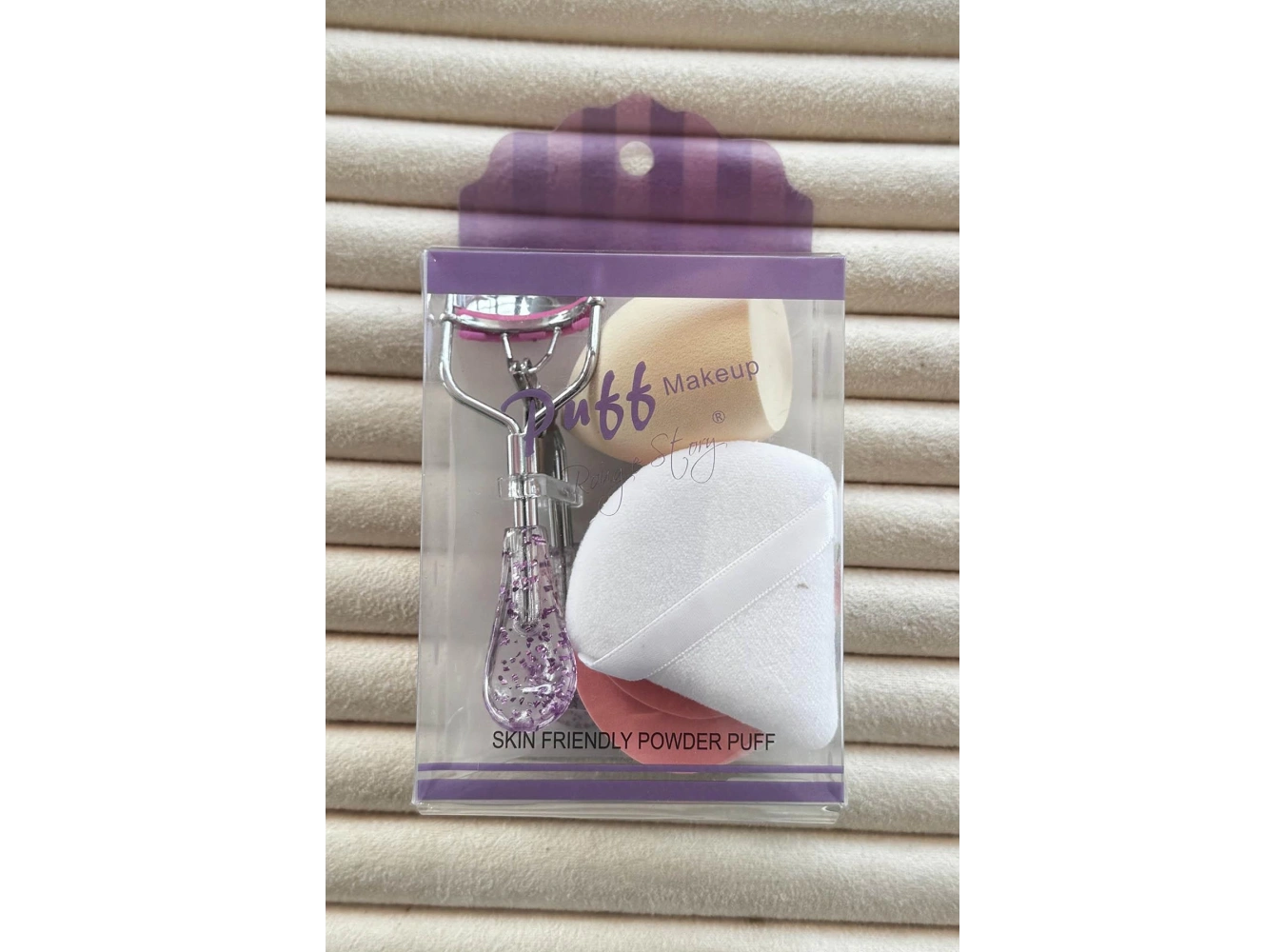 Karışık Renk Makyaj Süngeri/ Kirpik Kıvırma Aparatı/ Pudra Süngeri Set