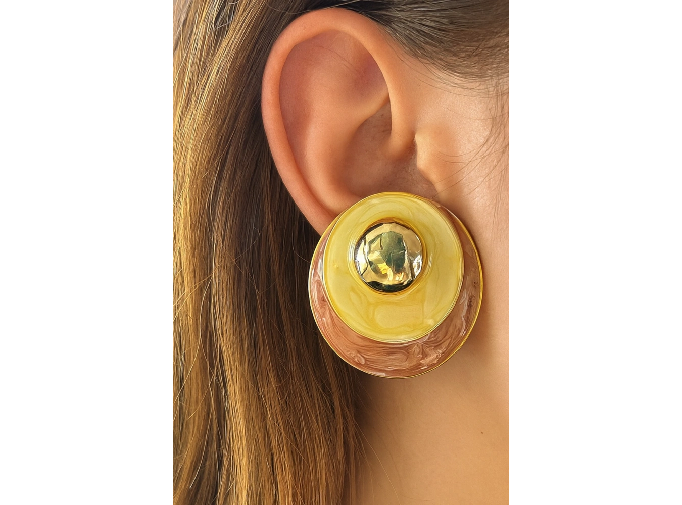 Karışık Renk Metal Küpe (Çift)