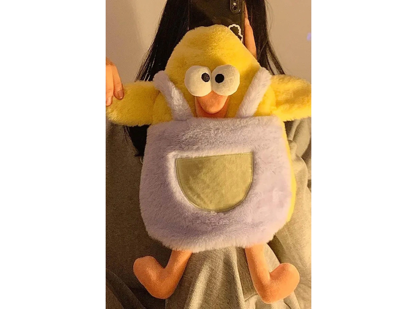 Karışık Renk Ördek Figürlü Peluş Sıcak Su Torbası