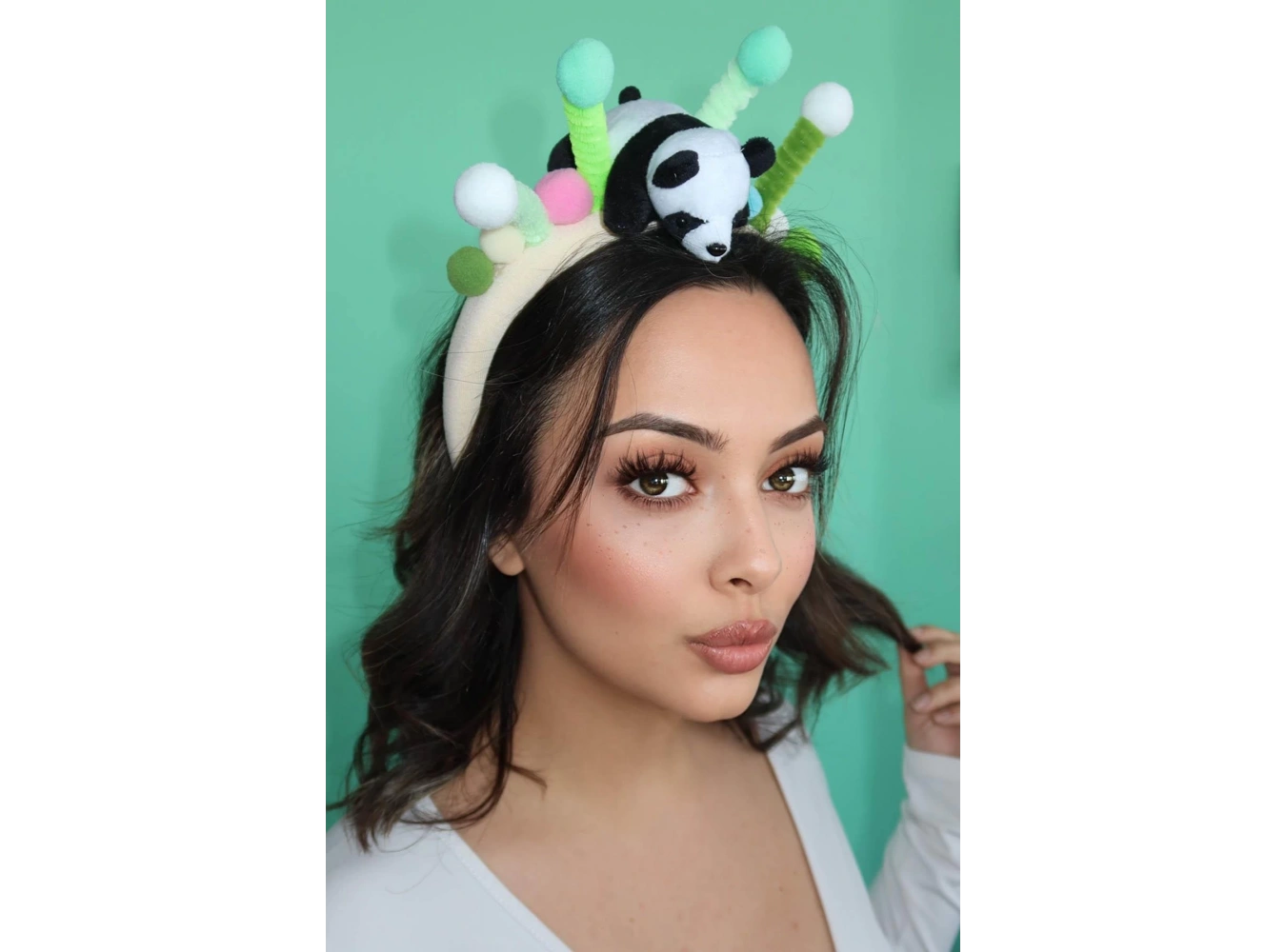 Karışık Renk Panda Figürlü Taç