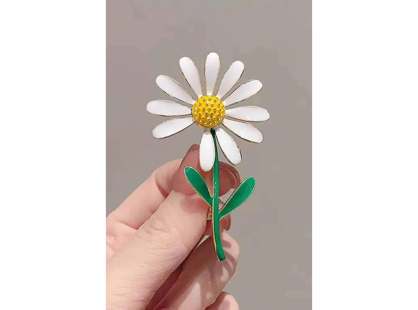 Karışık Renk Papatya Figürlü Broş