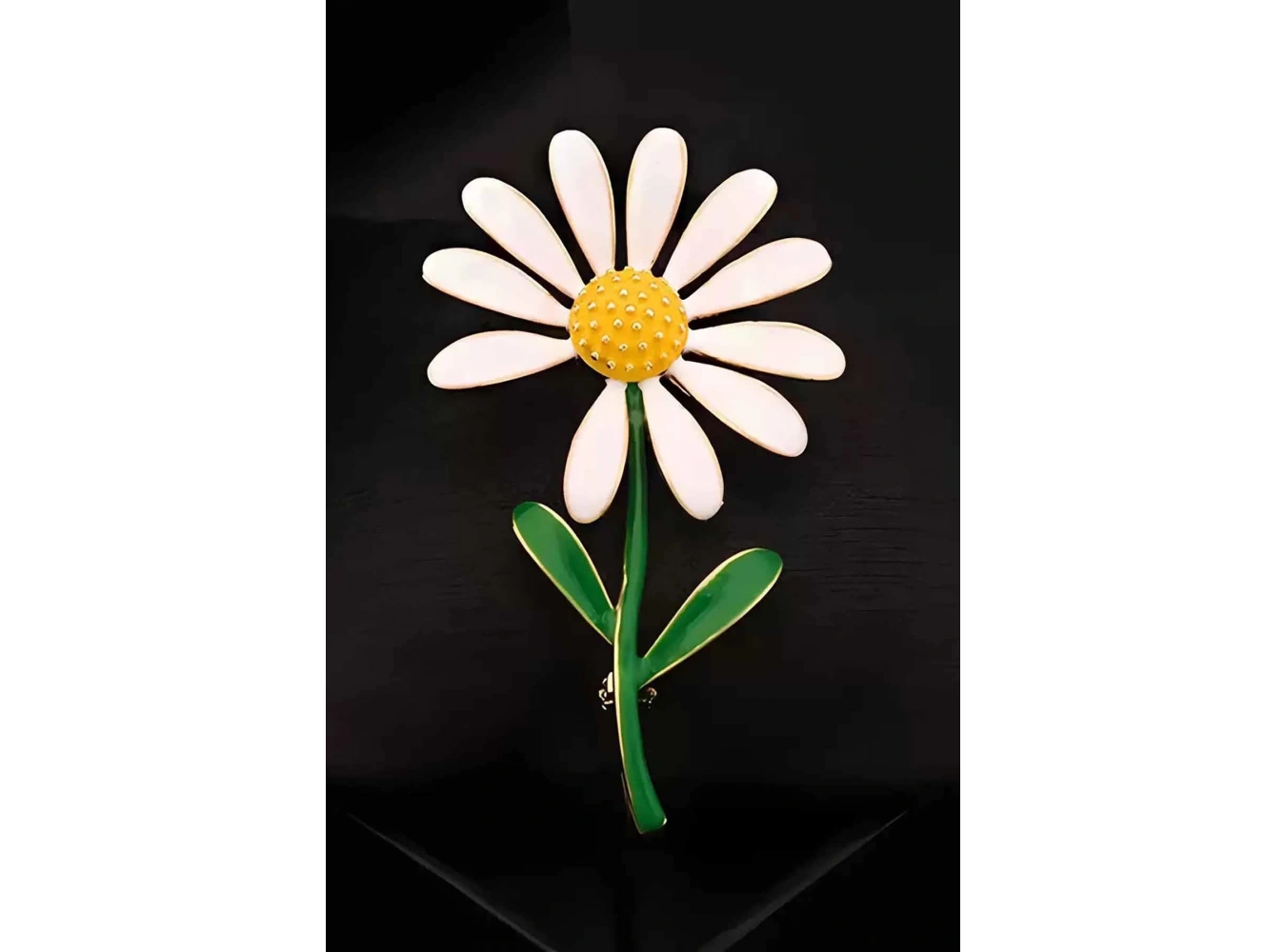 Karışık Renk Papatya Figürlü Broş