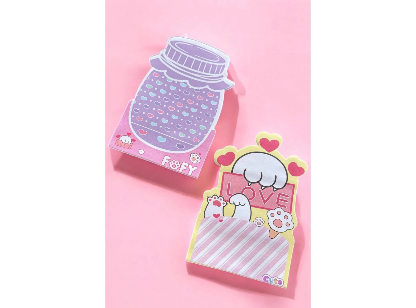 Karışık Renk Pati Figürlü Yapışkanlı Not Kağıdı