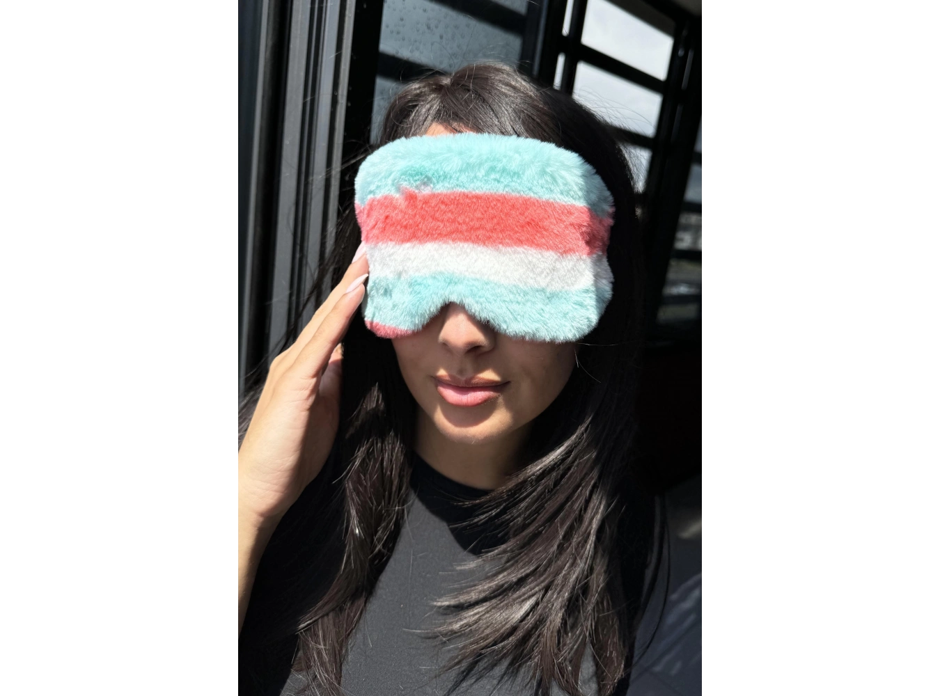 Karışık Renk Peluş Uyku Bandı