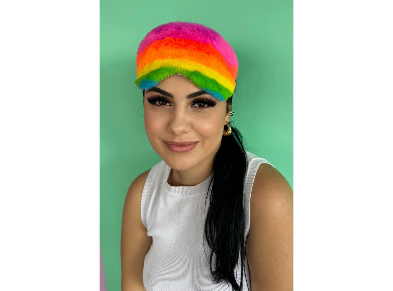 Karışık Renk Peluş Uyku Bandı