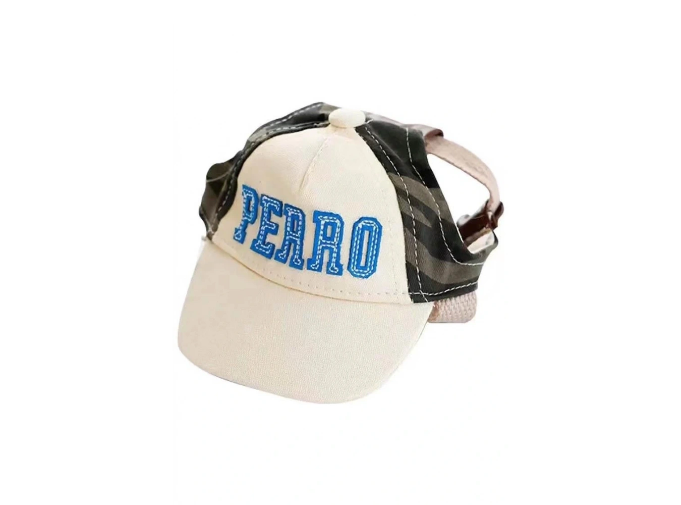 Karışık Renk Perro Yazılı Kamuflaj Desenli L Beden Köpek Şapkası