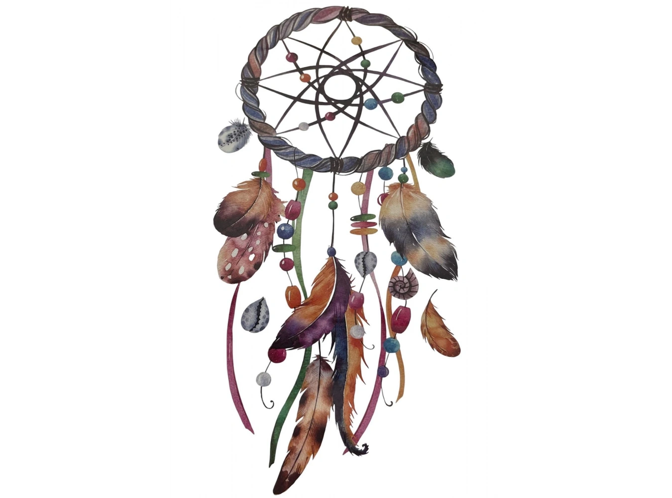 Karışık Renk Rüya Kapanı Figürlü Dövme Tattoo