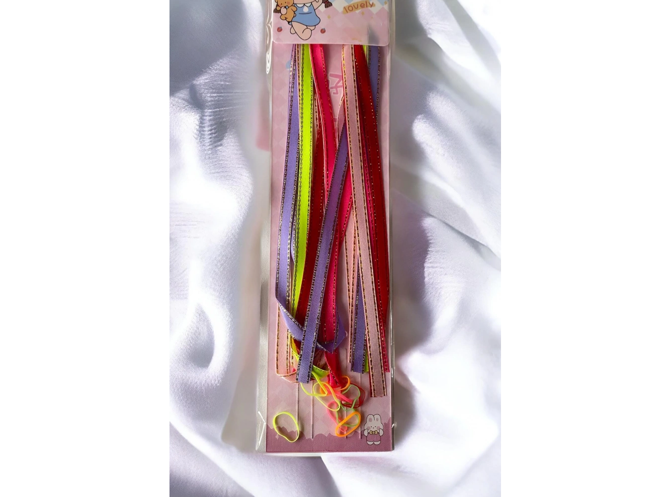 Karışık Renk Saç Örgü Kurdelesi