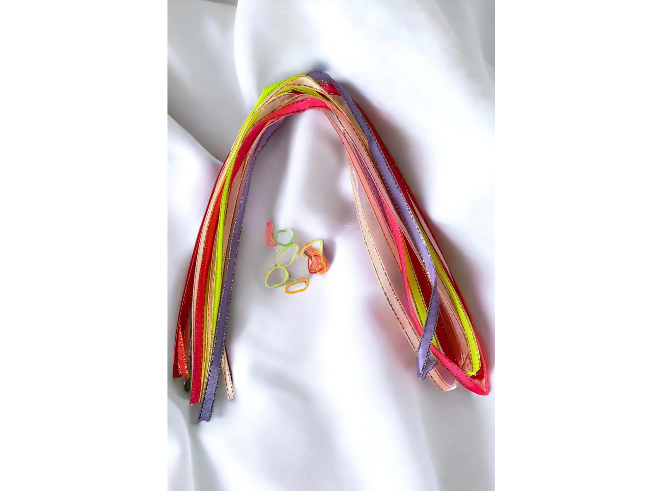 Karışık Renk Saç Örgü Kurdelesi