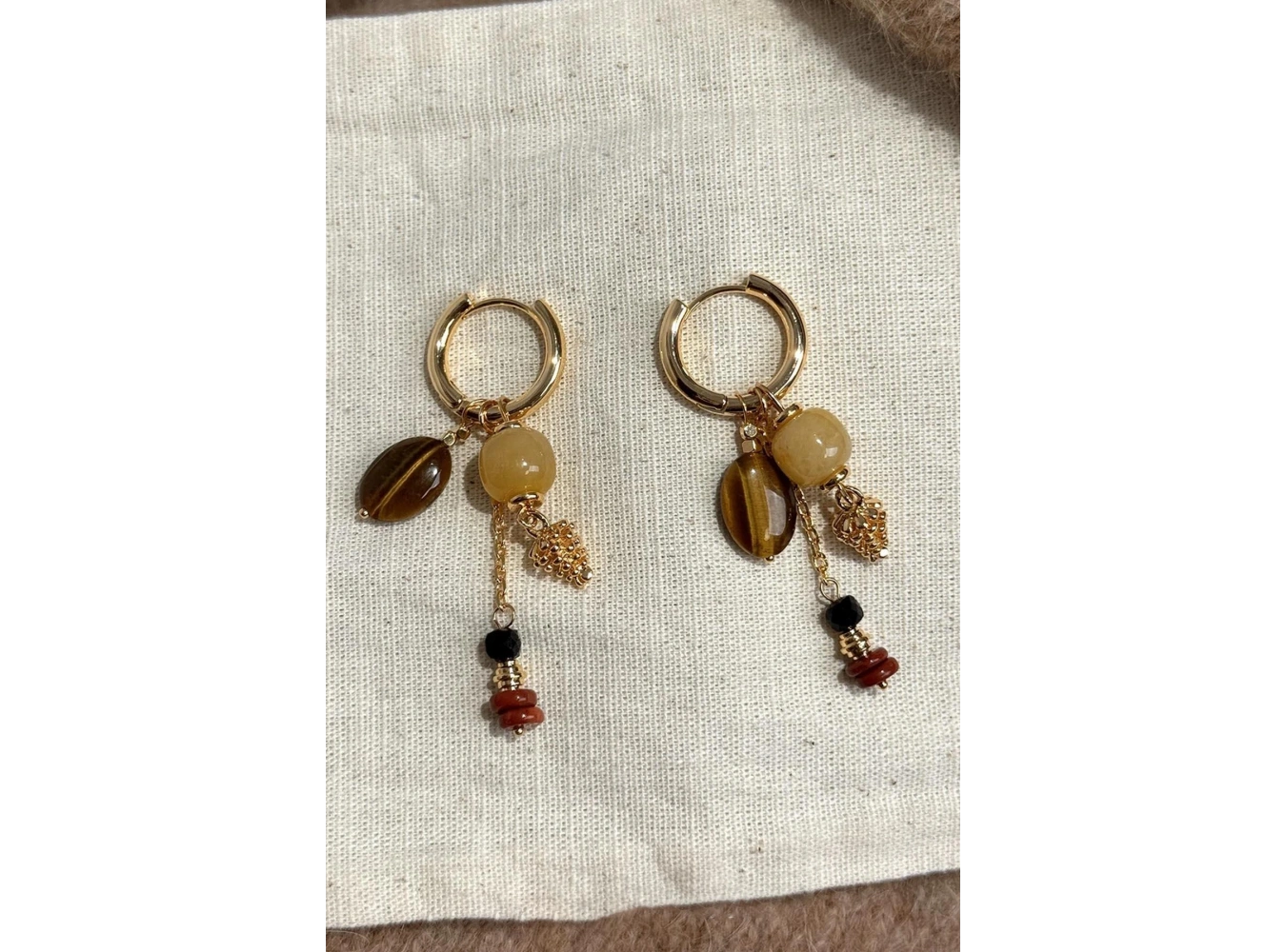 Karışık Renk Sallantılı Küpe (Çift)