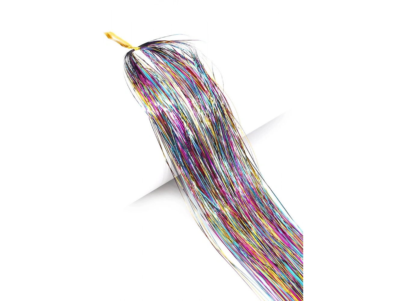 Karışık Renk Simli Yan Postiş Hair Tinsel Shiny Hair (50 Cm)