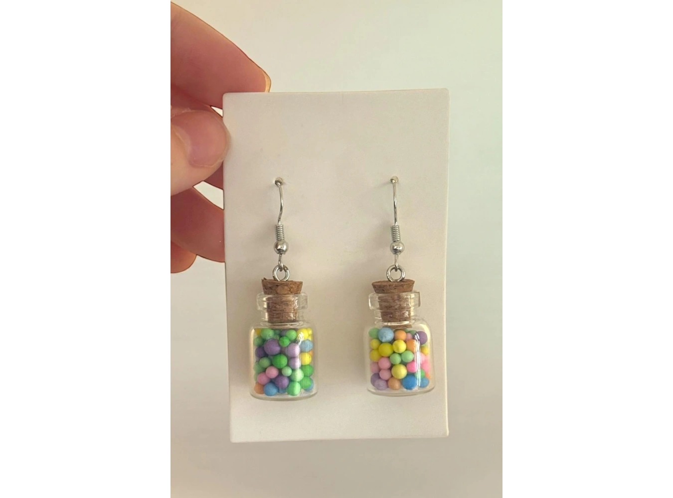 Karışık Renk Şişe Figürlü Çocuk Küpe (Çift)