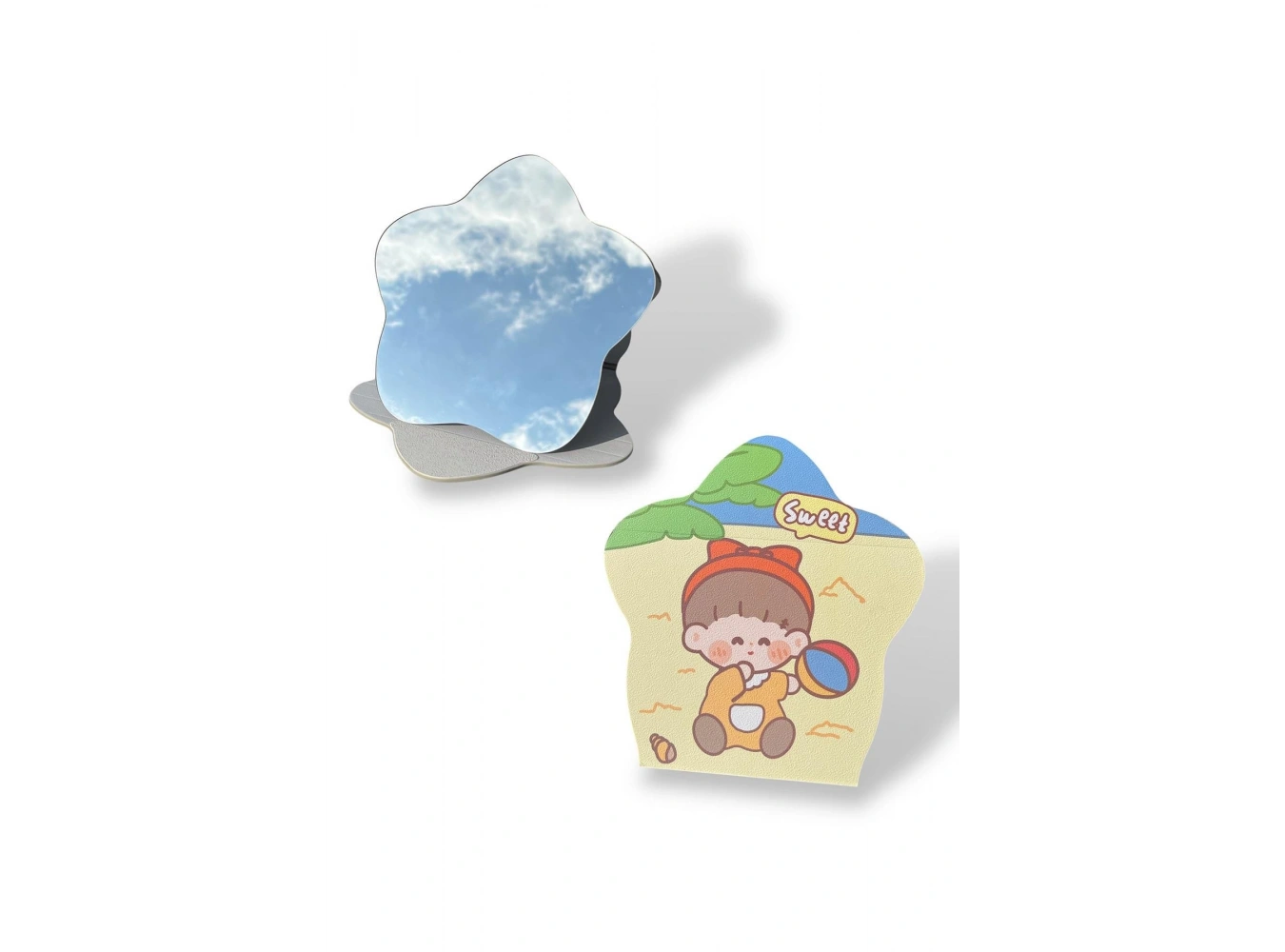 Karışık Renk Sweet Yazılı Çocuk Figürlü Masa Aynası