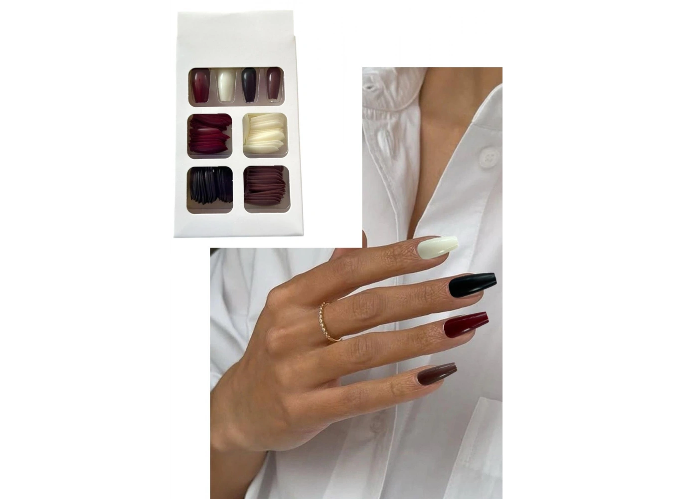 Karışık Renk Takma Tırnak Set