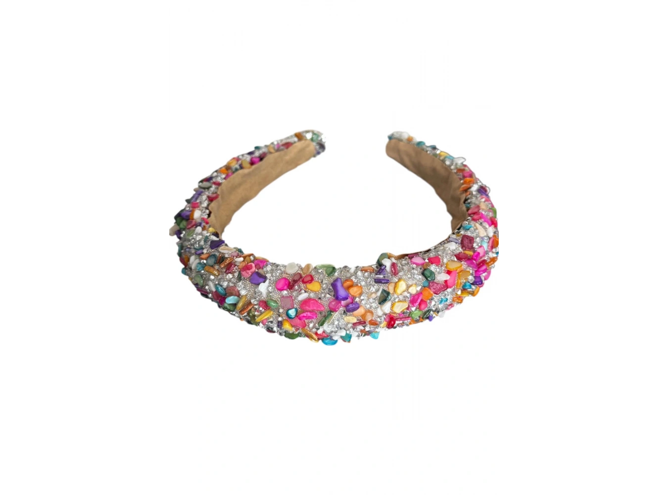 Karışık Renk Taş Detaylı Tasarım Taç