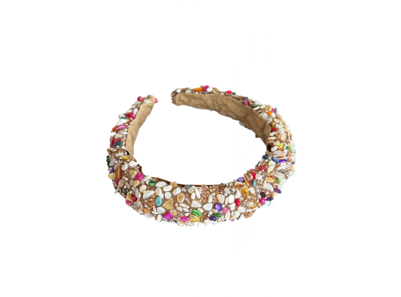 Karışık Renk Taş Detaylı Tasarım Taç