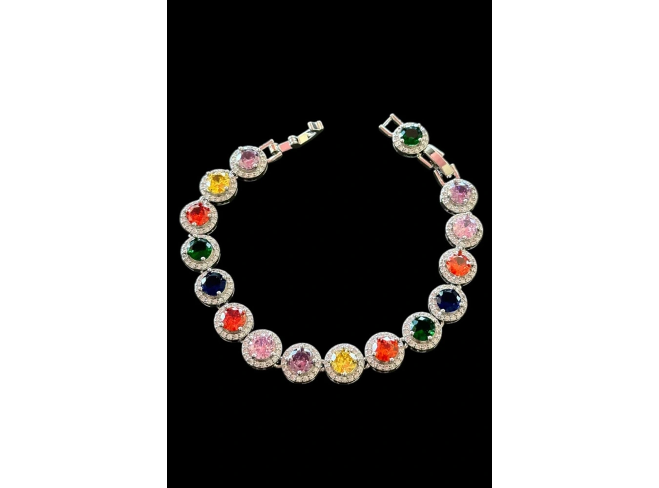 Karışık Renk Taş Detaylı VİP YSX Bileklik