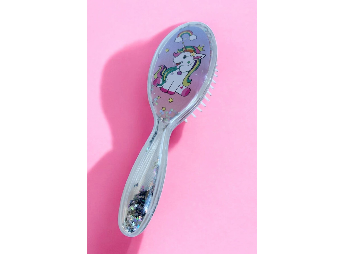 Karışık Renk Unicorn Figürlü Sim Detaylı Saç Fırçası/ Tarak