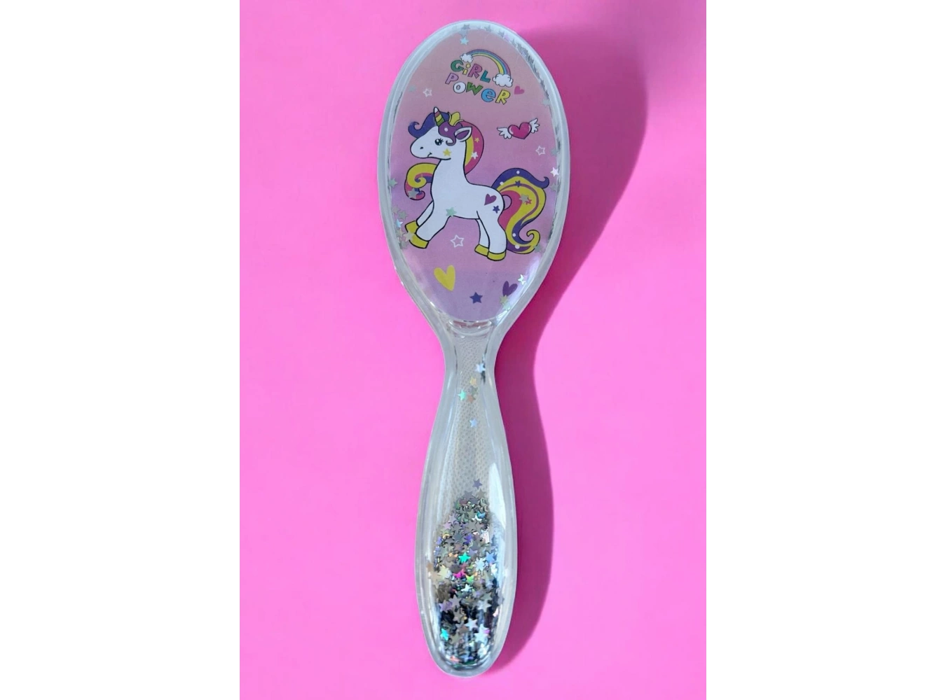 Karışık Renk Unicorn Figürlü Sim Detaylı Saç Fırçası/ Tarak