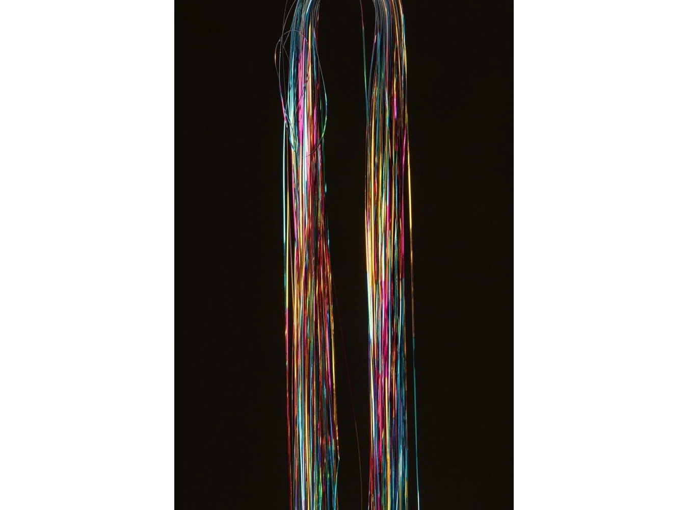 Karışık Renk Yan Postiş Hair Tinsel Shiny Hair (50 Cm)