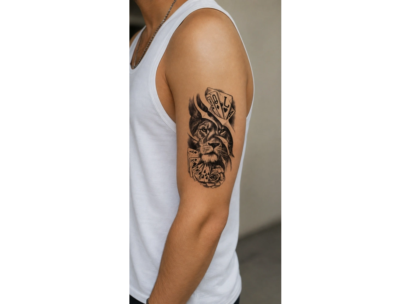Kart Aslan Dövme Geçici Tattoo