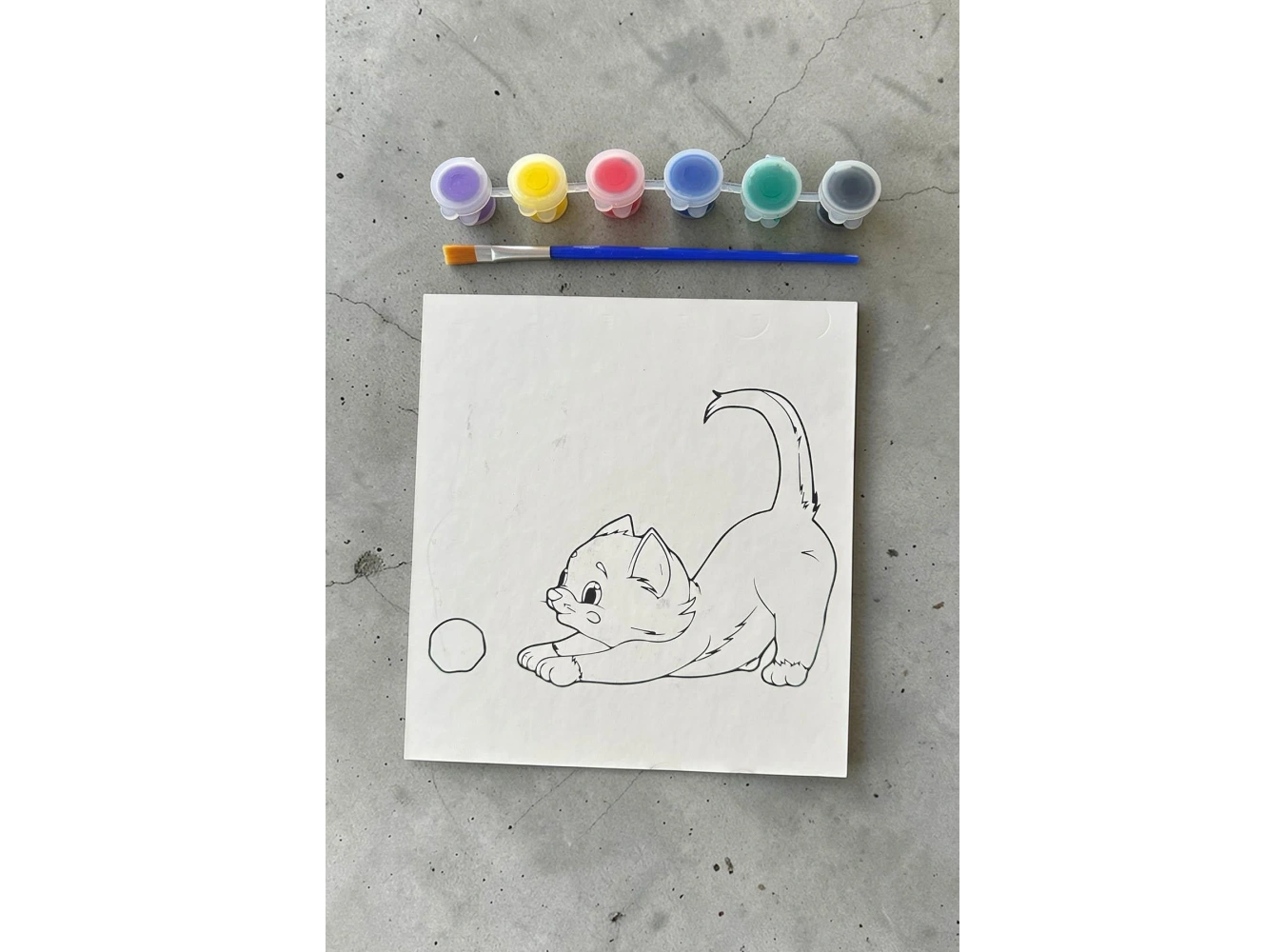 Kedi Desenli Boyama Seti