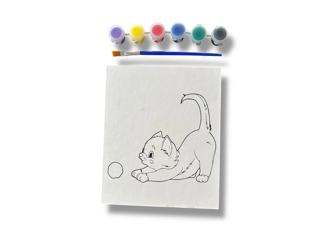 Kedi Desenli Boyama Seti