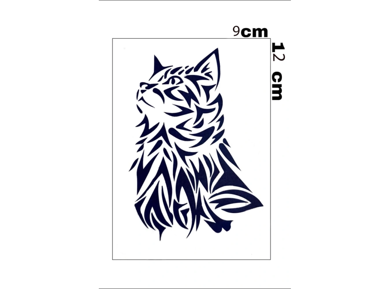 Kedi Figürlü 12 Saat Sonra Kararan Geçici Dövme Tattoo