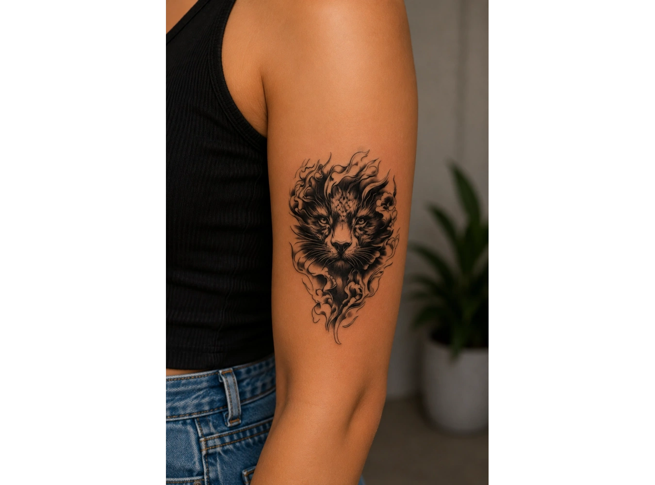 Kedi Geçici Dövme Tattoo