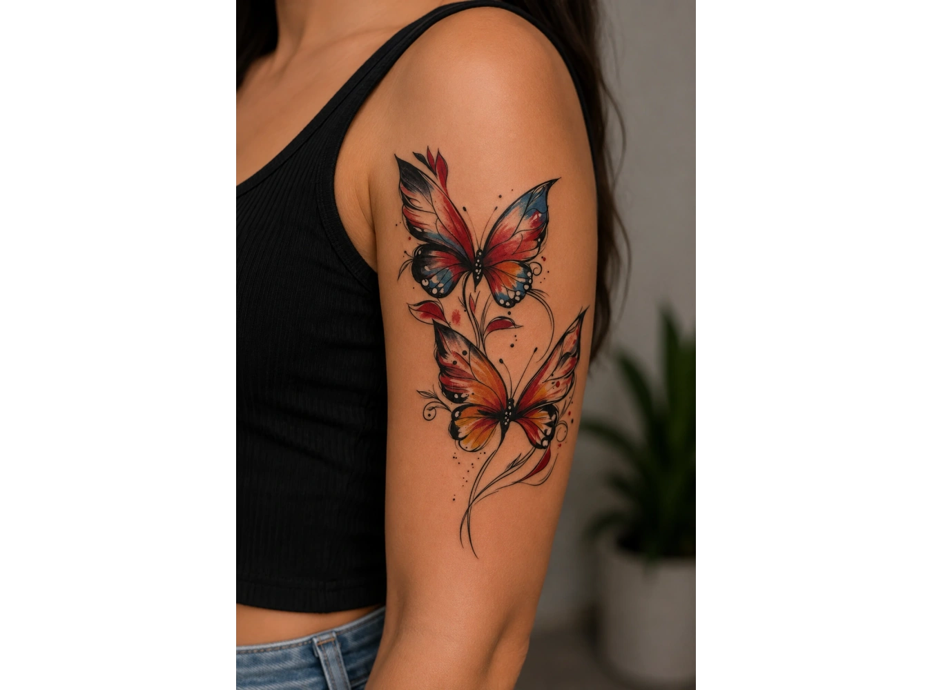 Kelebek Dövme Geçici Tattoo