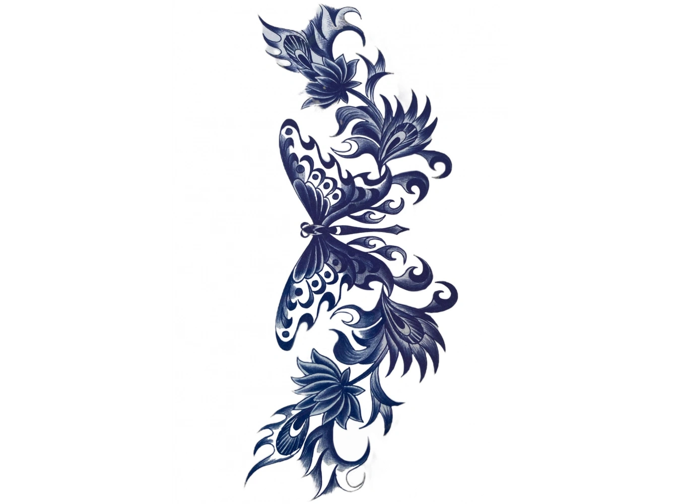 Kelebek Figürlü 12 Saat Sonra Kararan Geçici Dövme Tattoo