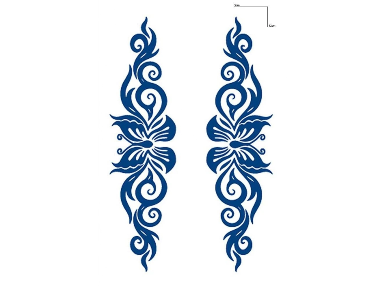 Kelebek Figürlü 12 Saat Sonra Kararan Geçici Dövme Tattoo