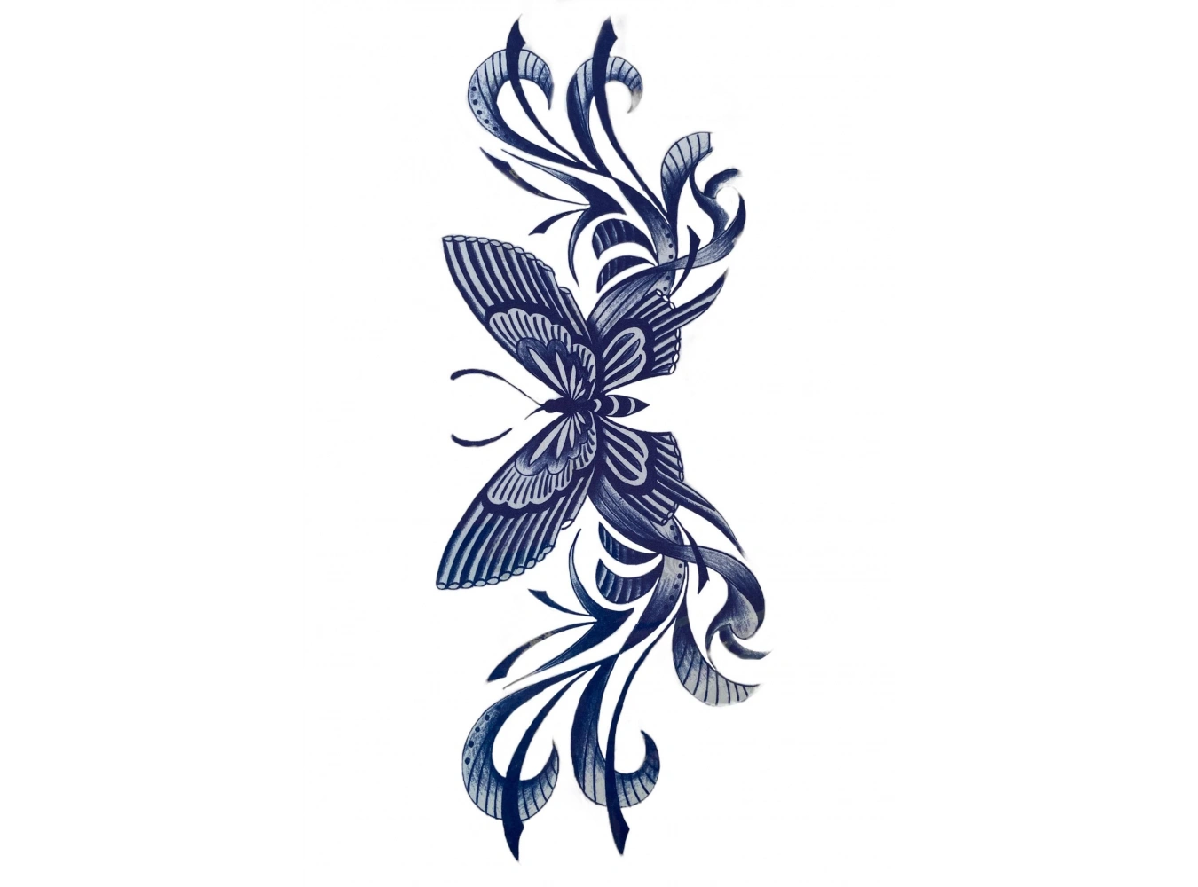 Kelebek Figürlü 12 Saat Sonra Kararan Geçici Dövme Tattoo