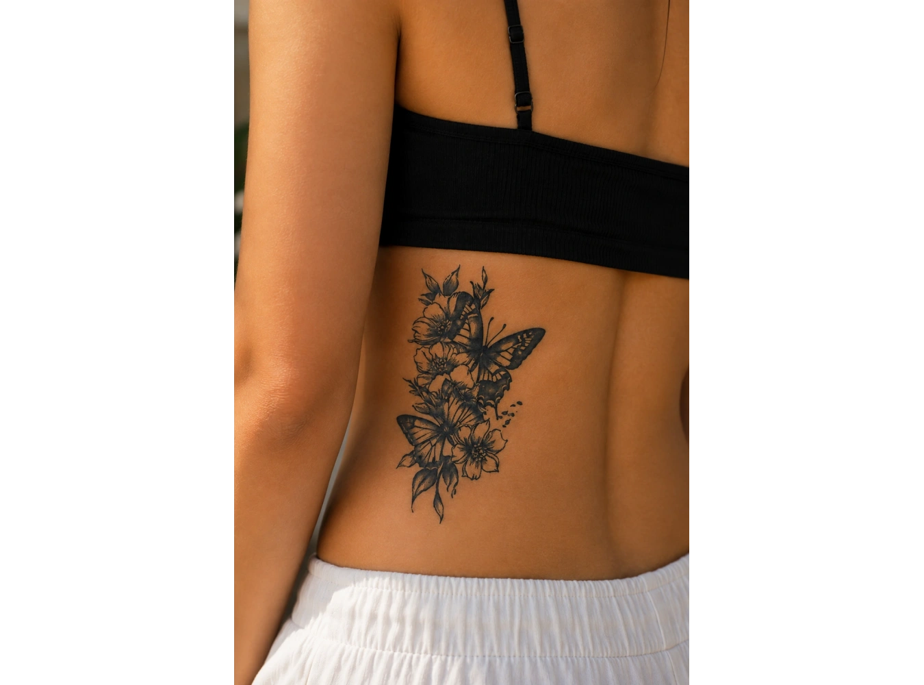 Kelebek Sonradan Kararan Yarı Kalıcı Geçici Dövme Tattoo