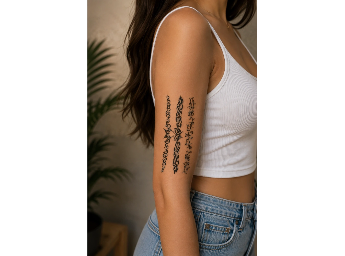 Kelebek Tribal Dövme Geçici Tattoo